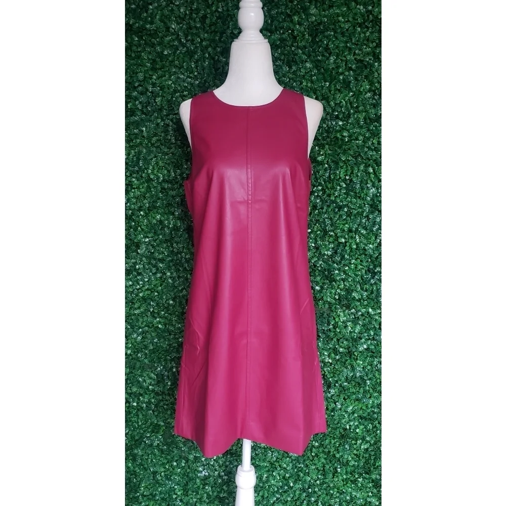 53. J.Crew Shift dress in faux leather